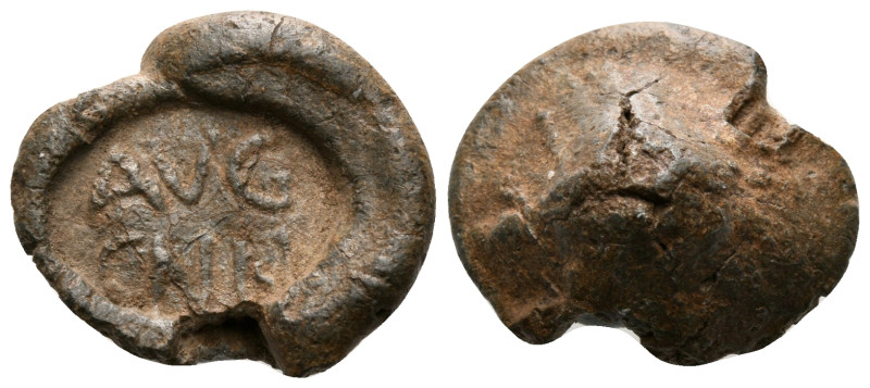 Uncertain, 3rd-4th centuries. Seal (Lead, 16 mm, 3.81 g). AVG/G NN ( Augustorum ...