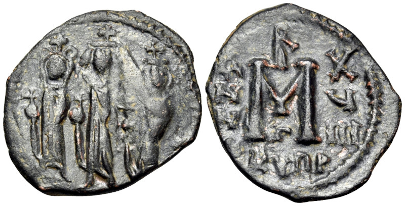 Heraclius, with Martina and Heraclius Constantine, 610-641. 40 Nummia or Follis ...