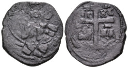 Nicephorus Basilacius, usurper, 1078. Follis (Bronze, 28 mm, 8.33 g), uncertain provincial mint in Thrace or Macedon, probably Thessalonica. IC - XC N...