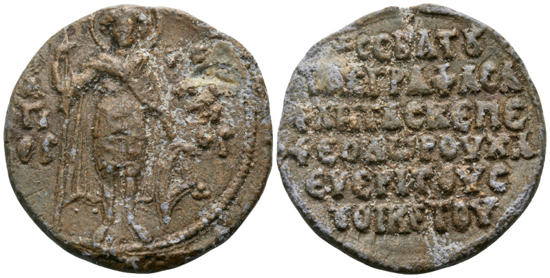 BYZANTINE SEALS. Theodore Chleberis, sebastos, First half of the 13th Century. S...