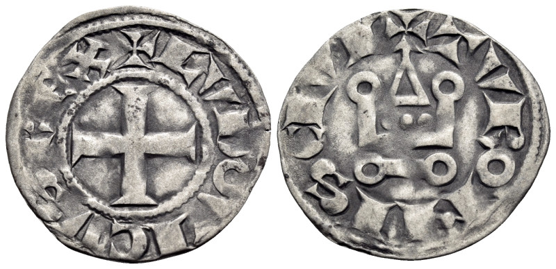 FRANCE, Royal. Louis IX (Saint Louis), 1226–1270. Denier Tournois (Billon, 19 mm...