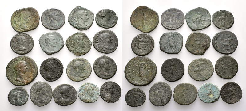 ROMAN IMPERIAL. Circa 1st-3rd century. (Bronze, 210 g). A lot of Seventeen (17) ...