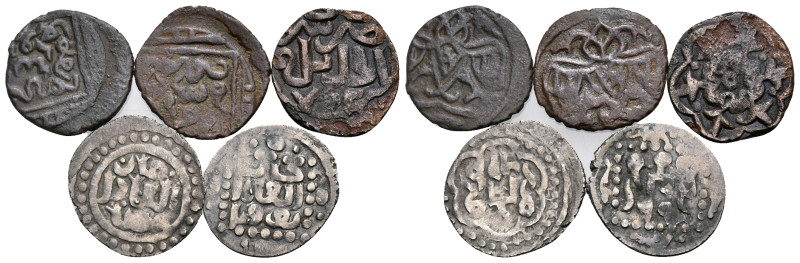ISLAMIC. Circa 13th-14th century. (Silver/Bronze, 8.75 g). A lot of Fife (5) sil...