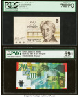 Israel Bank of Israel 5 Lirot; 20 New Sheqalim 1973; 2008 Pick 38; 64a Two Examples PCGS Perfect New 70PPQ; PMG Superb Gem Unc 69 EPQ. 

HID0980124201...