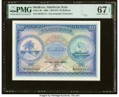 Maldives Maldivian State Government 50 Rufiyaa 1960 / AH1379 Pick 6b PMG Superb Gem Unc 67 EPQ. 

HID09801242017

© 2022 Heritage Auctions | All Right...