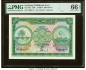 Maldives Maldivian State Government 100 Rufiyaa 1960 / AH1379 Pick 7b PMG Gem Uncirculated 66 EPQ. 

HID09801242017

© 2022 Heritage Auctions | All Ri...