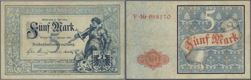 Deutschland - Deutsches Reich bis 1945: 5 Mark 1882, Ro.6 in hübscher gebrauchte...