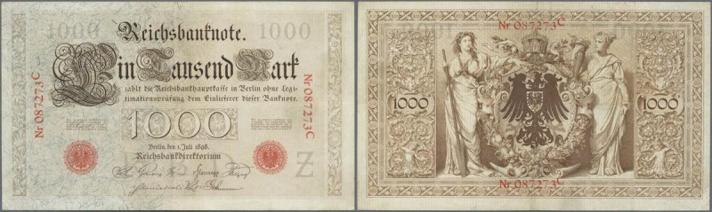 Deutschland - Deutsches Reich bis 1945: 1000 Mark 1898, Ro.18, sehr schöne saube...