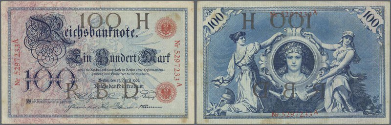 Deutschland - Deutsches Reich bis 1945: 20 Mark 1903, Ro.20, Buchstaben in schwa...
