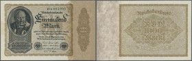 Deutschland - Deutsches Reich bis 1945: 1000 Mark 1922, Ro.81b mit Firmenzeichen ”B” und 6-stelliger KN in kassenfrischer Erhaltung: UNC ÷ 1000 Mark 1...