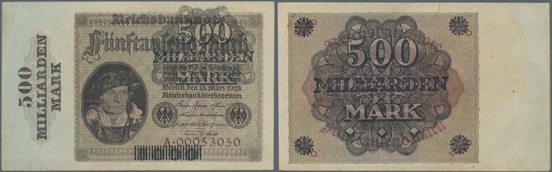 Deutschland - Deutsches Reich bis 1945: 500 Milliarden Mark Überdruck auf 5000 M...