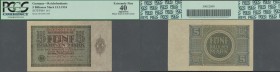 Deutschland - Deutsches Reich bis 1945: 5 Billionen Mark 1924, Ro.138, Mittelknick und kleiner Fleck rechts unten, PCGS geprüft 40 Extremely Fine ÷ 5 ...