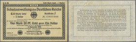 Deutschland - Deutsches Reich bis 1945: Schatzanweisung der Reichsschuldenverwaltung über 4,20 Mark Gold 1923, Ro.151b in hübscher gebrauchter Erhaltu...