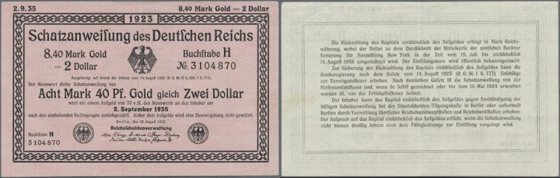 Deutschland - Deutsches Reich bis 1945: Wertbeständiges Notgeld Schatzanweisung ...