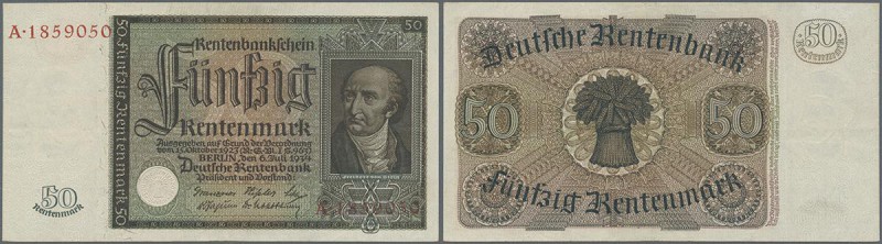 Deutschland - Deutsches Reich bis 1945: 50 Rentenmark 1934 Ro 165, leicht gebrau...