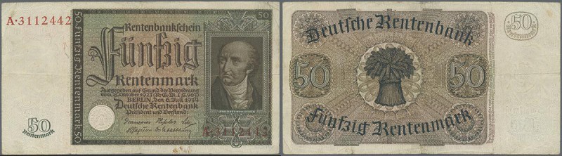 Deutschland - Deutsches Reich bis 1945: 50 Rentenmark 1934, Ro.165, gebraucht mi...