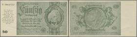 Deutschland - Deutsches Reich bis 1945: 50 Reichsmark Schörner Notgeldausgabe 1945 Ro 180, ungefaltet aber mit leichten Gebrauchsspuren im Papier, kei...