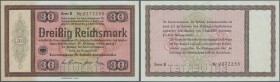 Deutschland - Deutsches Reich bis 1945: Reichskonversionskasse: 30 Reichsmark 1933, ohne Heftlöcher mit Perforation ”entwertet”, Ro.702 in kassenfrisc...