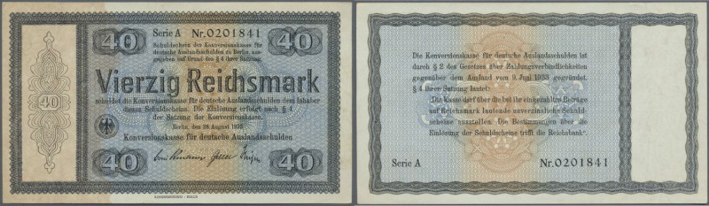 Deutschland - Deutsches Reich bis 1945: Reichskonversionskasse: 40 Reichsmark 19...
