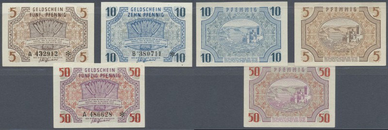 Deutschland - Alliierte Miltärbehörde + Ausgaben 1945-1948: Kleingeldscheine 194...