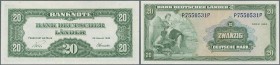 Deutschland - Bank Deutscher Länder + Bundesrepublik Deutschland: 20 DM 1949, Ro.260, leichter Mittelbug, sonst einwandfrei. Erhaltung: XF