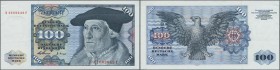 Deutschland - Bank Deutscher Länder + Bundesrepublik Deutschland: 100 Mark 1960 Ro 266, P. 22, serie N/F mit leichtem horizontalem Bug, sonst mit fest...