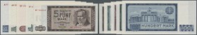 Deutschland - DDR: 5 - 100 Mark 1964, dritte Banknotenserie der DDR, komplette Serie mit 5 kassenfrischen Scheinen, Ro. 354-358, Erhaltung: UNC. (5 Ba...