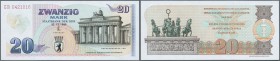 Deutschland - DDR: Gedenknote der Staatsbank der DDR zu 20 Mark 1989, Ro.366, anläßlich der Öffnung des Brandenburger Tores in kassenfrischer Erhaltun...