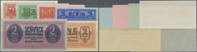 Deutschland - Nebengebiete Deutsches Reich: Set mit 6 Banknoten der Behelfszahlungsmittel der Wehrmacht zu 1, 5, 10, 50 Reichspfennig, 1, 2 Reichsmark...
