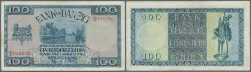 Deutschland - Nebengebiete Deutsches Reich: Danzig: 100 Gulden 1931, Ro.841, gebraucht mit mehreren Knicken, Flecken am linken Rand, winziger Einriss ...