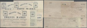 Deutschland - Kolonien: Replika Set von Banknoten Deutsch Neuguinea von 5 bis 100 Mark, in Erhaltung UNC. (5 pcs)