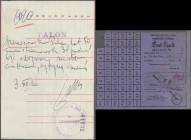 Deutschland - Konzentrations- und Kriegsgefangenenlager: Litzmannstadt Ghetto, Posten mit 6 Rationskarten, einer Zigarettenkarte, Milchkarte, Karta Ml...