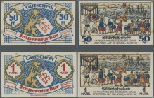 Deutschland - Notgeld - Hamburg: Hamburg, Imperator-Bar, 50 Pf., 1 Mark, o. D. - 31.12.1921, Erh. II, total 2 Scheine