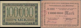 Deutschland - Sonstige: Großer Karton mit mehr als 2100 Banknoten Deutsches Reich, Länderbanknoten und Notgeld ohne Besonderheiten in teils sehr stark...