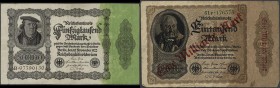 Deutschland - Sonstige: Riesiges Konvolut mit mehr als 4100 Banknoten des Kaiserreichs bis zur Inflation, zumeist in Paketen von mehreren hundert Stüc...