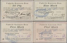 Deutschland - Notgeld - Elsass-Lothringen: Walbach, Oberelsass, J. Kiener Fils, 50 Pf., 1, 2, 5 Mark, 14.10.1914, 2 x 50 Pf., 1, 2, 5 Mark, 28.10.1914...