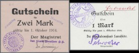 Deutschland - Notgeld - Ehemalige Ostgebiete: Oberschlesien, Notgeld von 1914, Sammlung von 66 verschiedenen Scheinen aus 24 Ausgabestellen, dabei Beu...