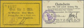 Deutschland - Notgeld - Ehemalige Ostgebiete: Westpreußen, Notgeld von 1914, 43 Scheine aus Briesen, Czersk, Deutsch Eylau, Elbing, Groß Schliewitz, L...