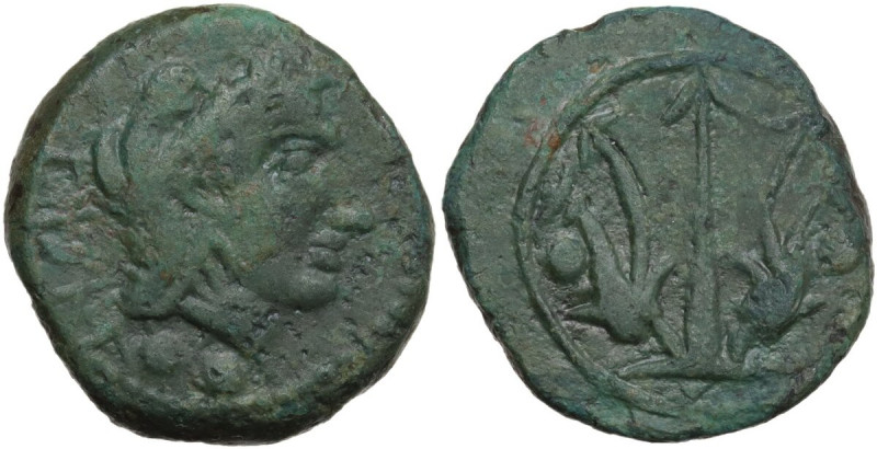 Greek Italy. Coastal Etruria, Vetulonia. AE Sextans, c. 300-250 BC. Obv. Head of...