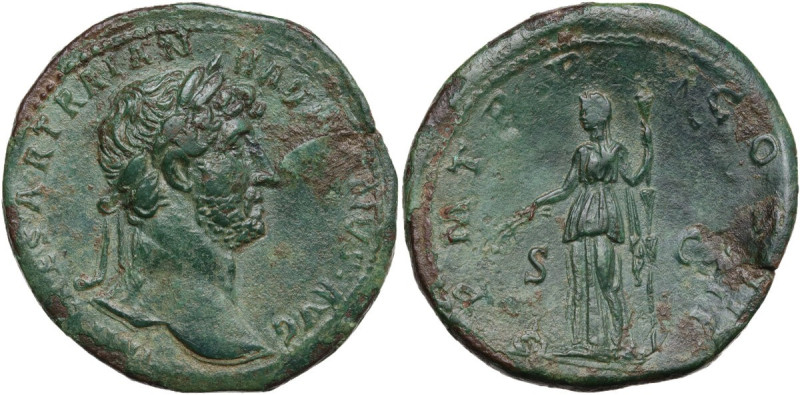 Hadrian (117-138). AE Sestertius. Struck AD 119-122. Obv. IMP CAESAR TRAIAN HADR...