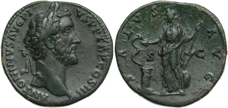 Antoninus Pius (138-161). AE Sestertius. Rome mint. Struck c. AD 141-143. Obv. A...