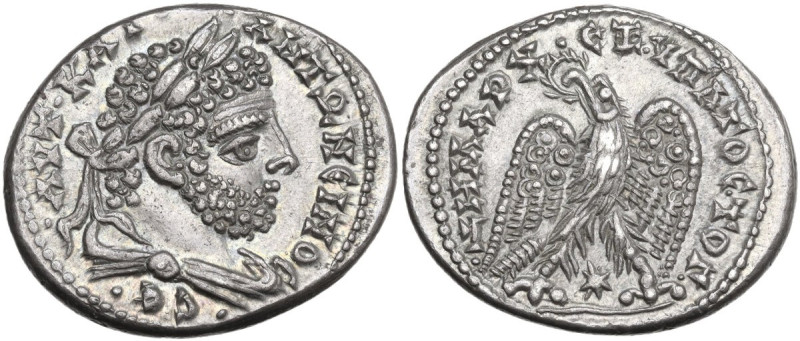 Caracalla (198-217). AR Tetradrachm. Laodicea ad Mare (Seleukis and Pieria). Str...