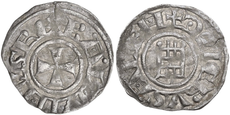 Jerusalem. Baldwin III (1143-1163). BI Denier, fine style 'smooth' series. D/ Pa...