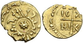 Messina o Palermo. Guglielmo III (1194). Multiplo di tarì, datato 590 AH? (1194). D/ Stella a sei raggi; attorno, legenda cufica interna ( il Re Gugli...