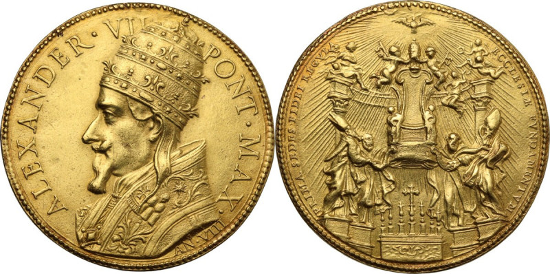 Alessandro VII (1655-1657), Fabio Chigi. Medaglia annuale A. VIII. D/ ALEXANDER....