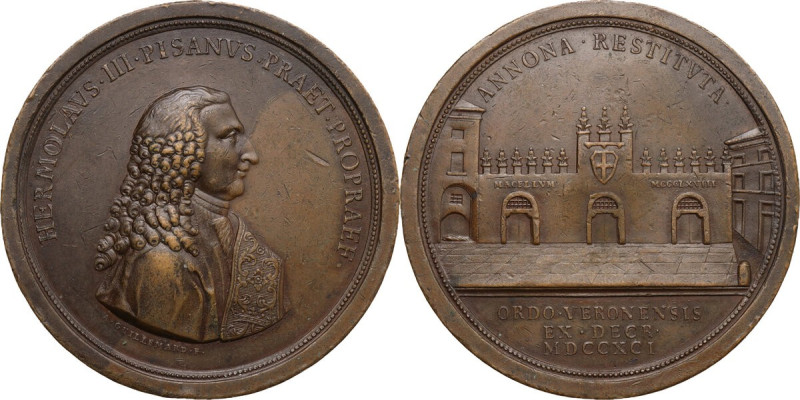 Almorò Pisani (1759-1836), podestà e vice capitano di Verona. Medaglia 1791 per ...