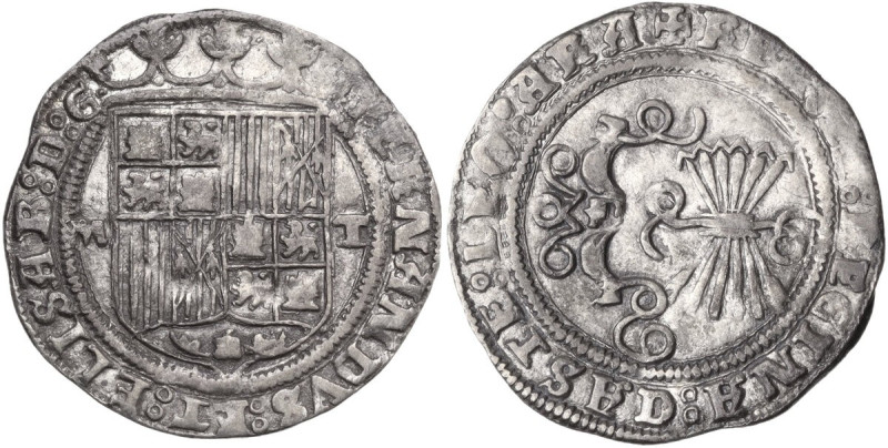 Spain. Catholic Kings (1474-1504). Real, Toledo mint. Cal. 469. AR. 3.29 g. 25.0...