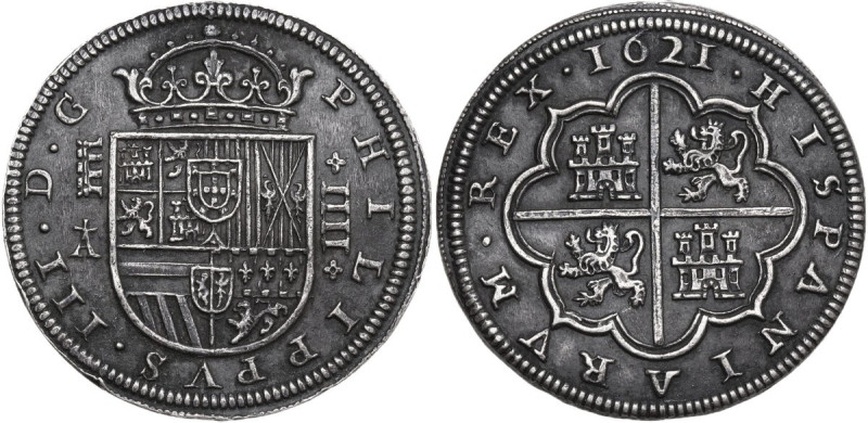 Spain. Philip III (1598-1621). 4 Reales 1621 A, Segovie mint. KM 62; Cal. 789. A...