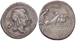 ROMANE REPUBBLICANE - JULIA - L. Julius Bursio (85 a.C.) - Denario B. 6; Cr. 352/1 (AG g. 3,82)
BB+