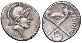 ROMANE REPUBBLICANE - POSTUMIA - D. Postumius Albinus Bruti f. (48 a.C.) - Denario B. 11; Cr. 450/1a (AG g. 3,85) Metallo lucente
SPL